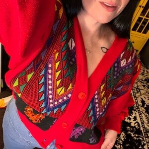 Colorful Geometric Women's Cardigan